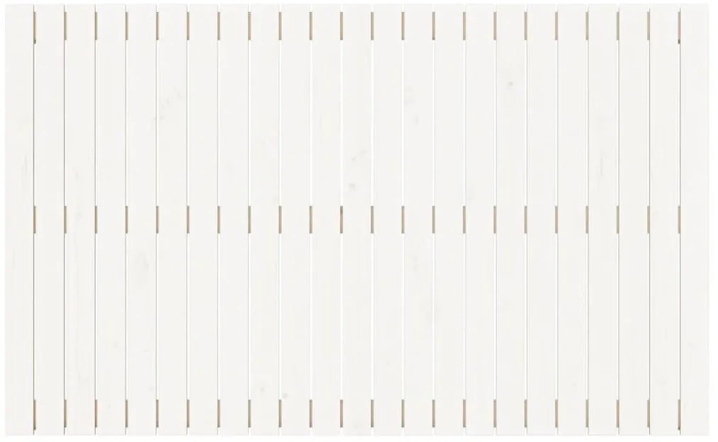 Cabeceira de parede 147x3x90 cm madeira de pinho maciça branco