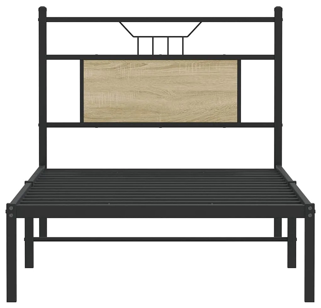 Estrutura cama s/ colchão derivados de madeira carvalho sonoma