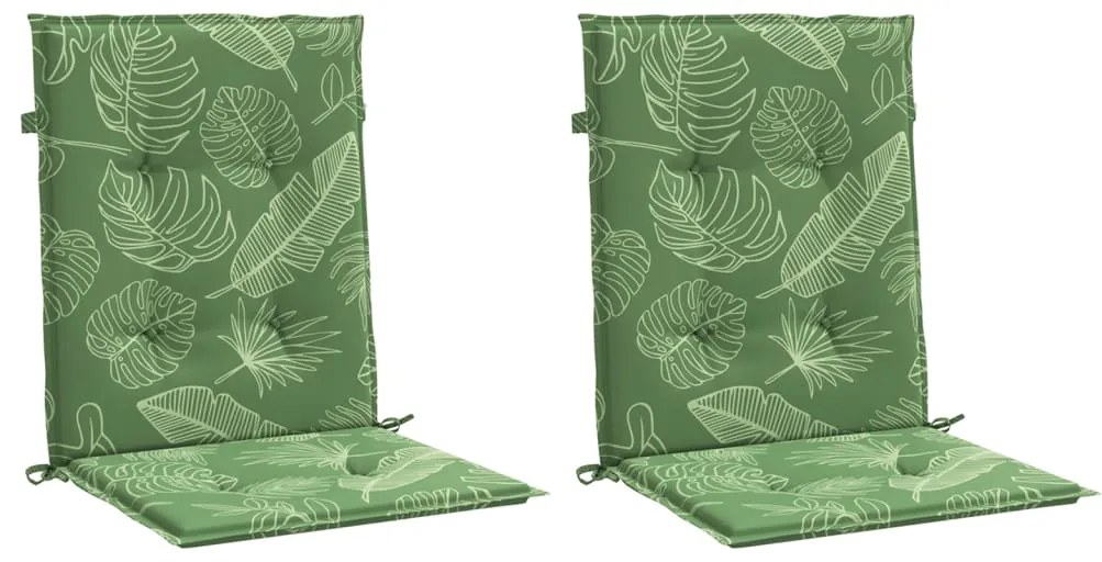Almofadões cadeira de encosto baixo 2 pcs tecido padrão folhas