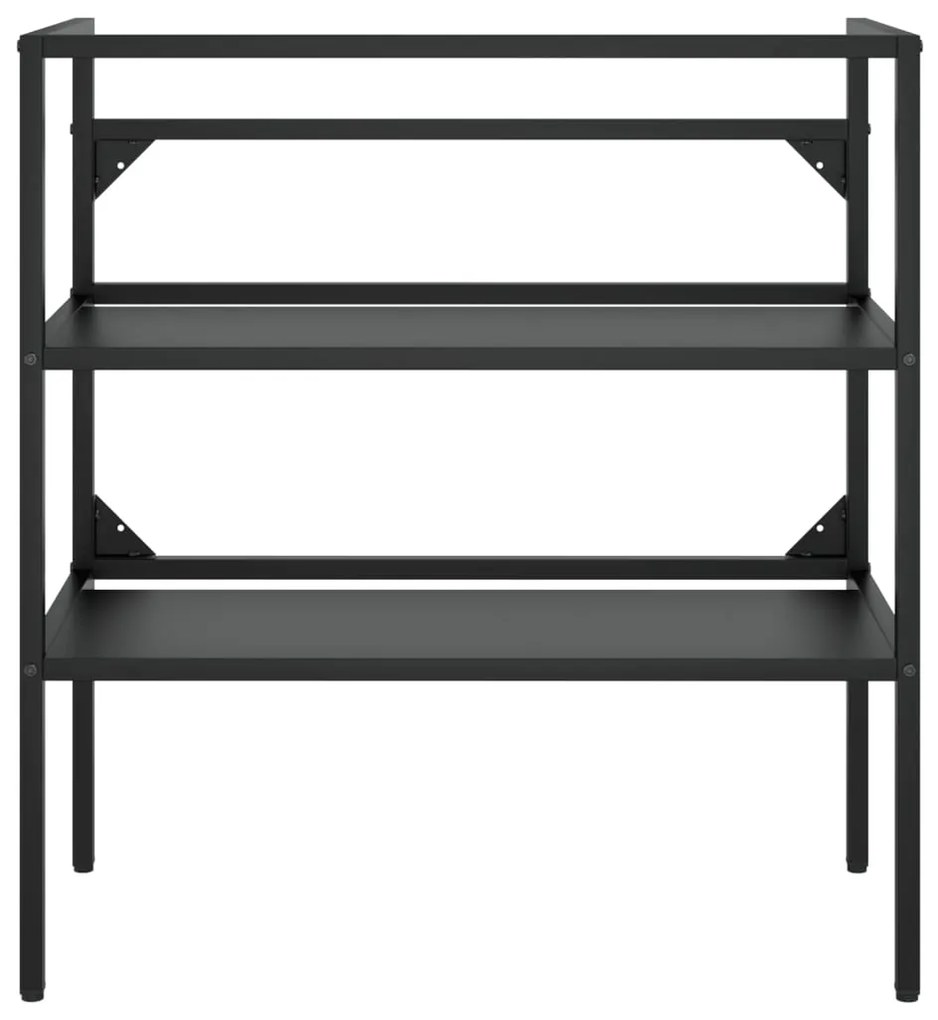 Estrutura p/ lavatório casa de banho ferro 79x38x83 cm preto