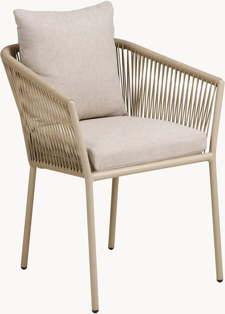 Cadeiras de jantar para jardim com apoio de braços Salerno, conjunto de 4