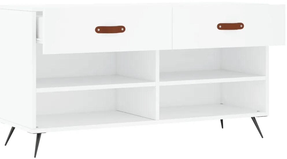 Banco sapateira 102x35x55 cm derivados de madeira branco