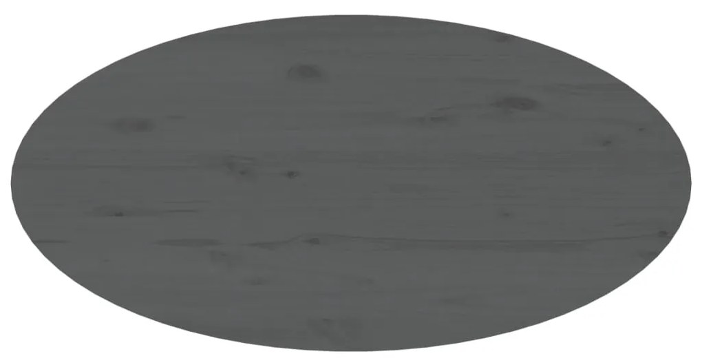 Mesa de centro 80x40x35 cm madeira de pinho maciça cinzento