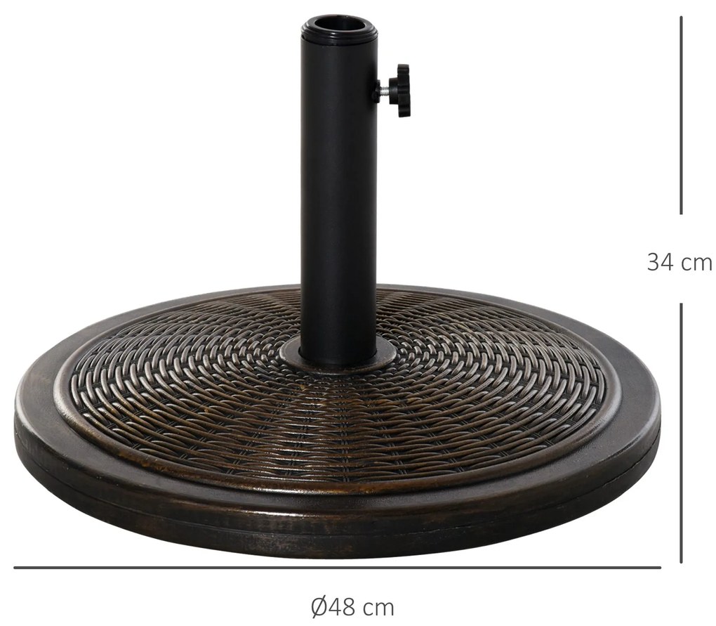 Base para Chapéu de Sol Peso 14 kg Base para Chapéu de Sol de Cimento