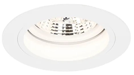 Foco embutido redondo branco ajustável - Chuck 70 Moderno