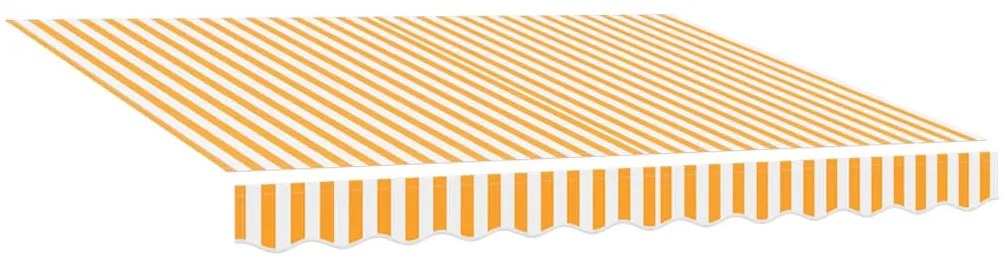 Toldo Retrátil Amarelo e Branco 300x250 cm Poliéster e Metal