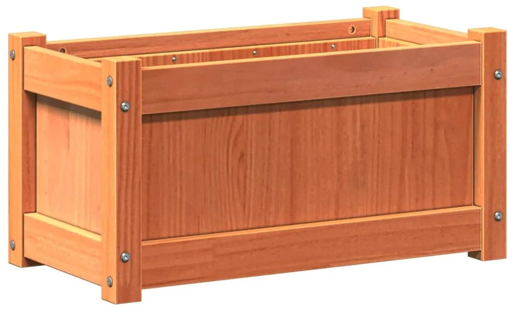 Vasos/floreiras de jardim 2 pcs pinho maciço castanho cera