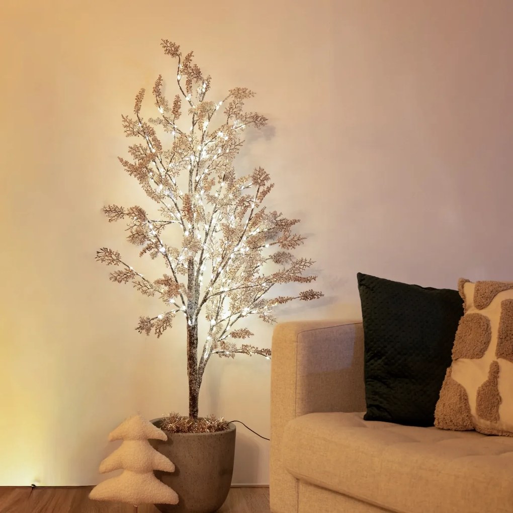 Árvore de Natal de exterior com candeeiro de pé 150cm Incl. LED com temporizador IP44 - Fuyu