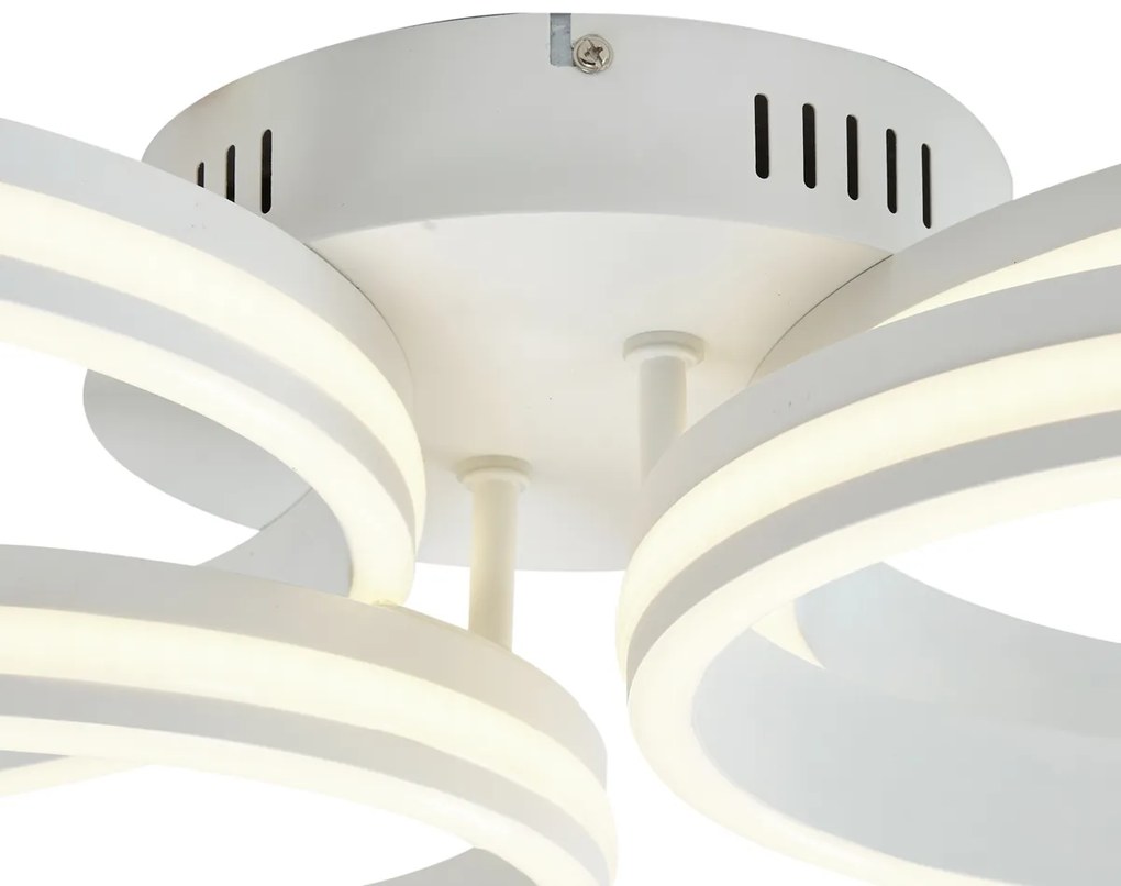 Plafon Branco Incl. LED Regulável em 3 Níveis 4-Luzes - Navara Design