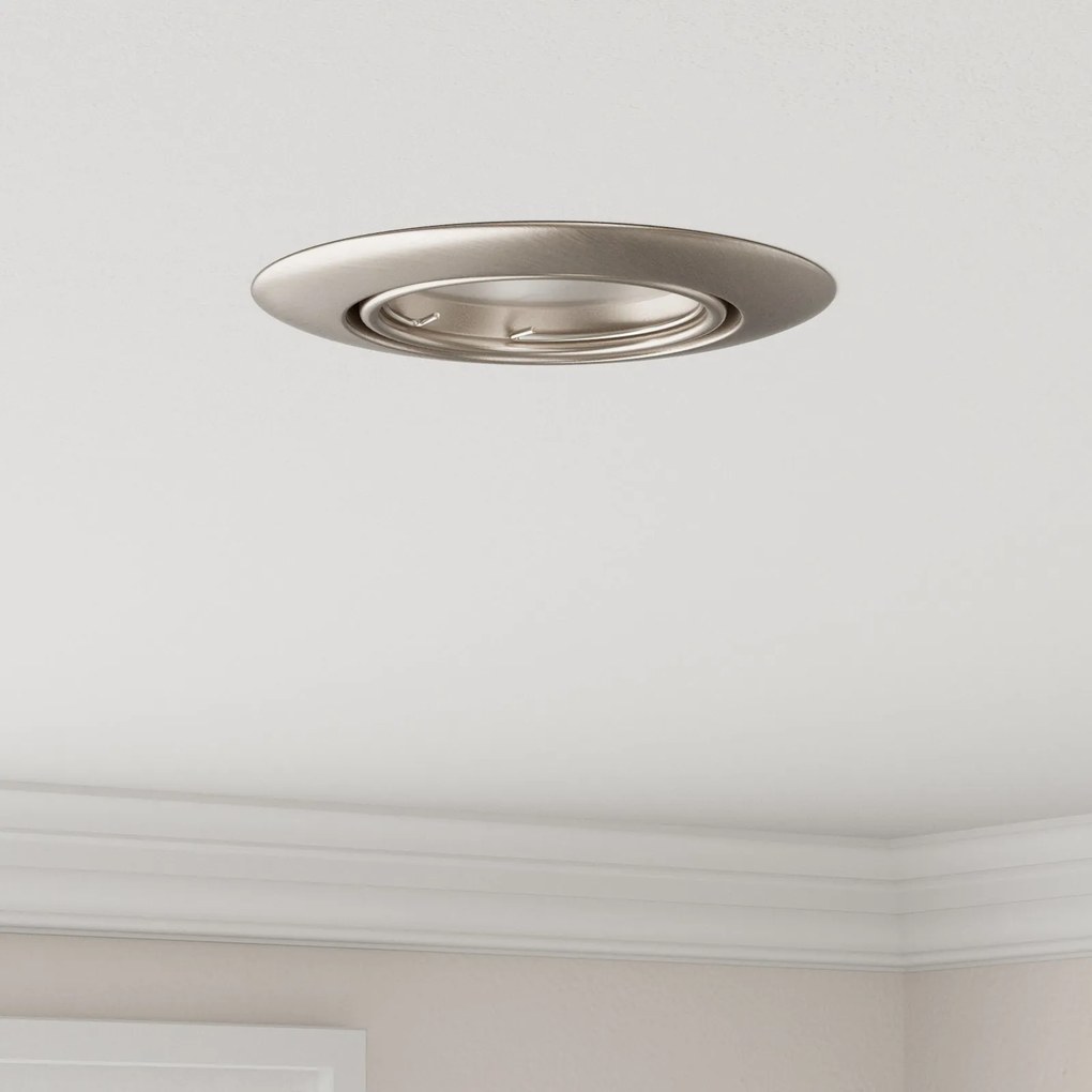 Luminárias embutidas 6 pcs Redondas GU10 Prateado Ø90 mm Aço