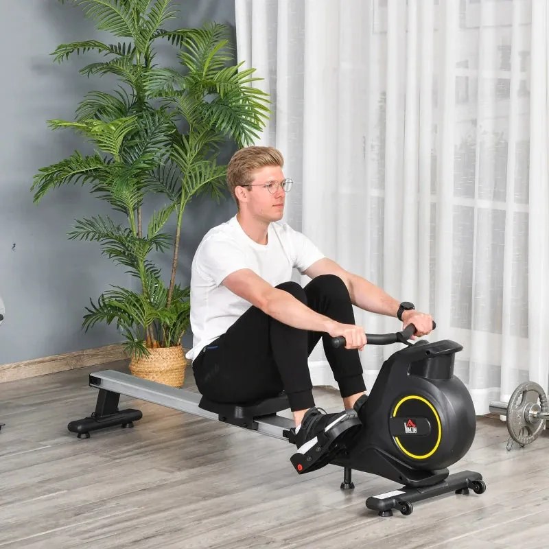 Máquina de Remos Dobrável com 8 Níveis de Resistência
