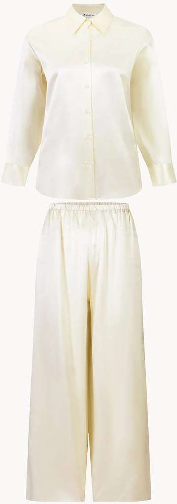 Conjunto de pijama oversized em seda charmeuse para mulher Viola, vários tamanhos