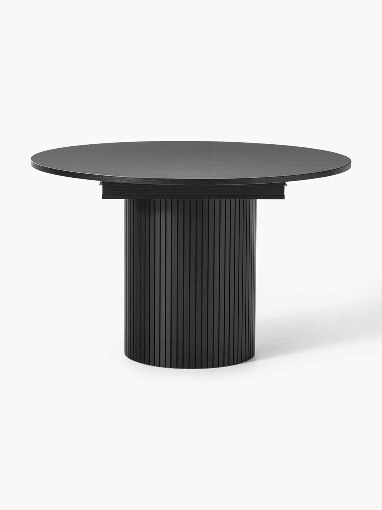 Mesa de jantar extensível com estrutura canelada Filo, 120 - 160 x 75 cm