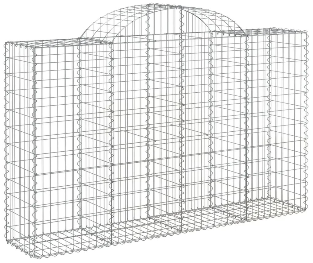 Cestos gabião arqueados 2pcs 200x50x120/140cm ferro galvanizado