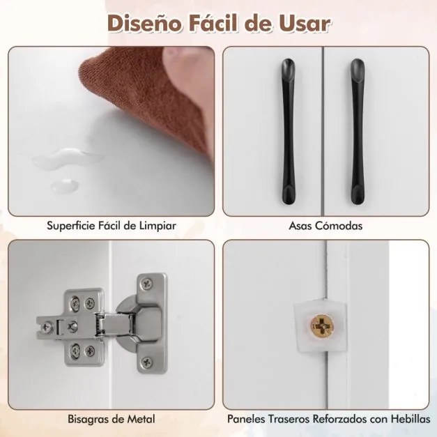 Armário suspenso para TV de 2 portas  108 x 33 x 30,5 cm com 2 cubos Consola de arrumação branco