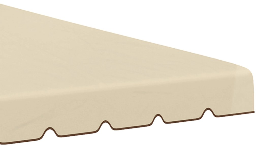 Outsunny Toldo de Substituição para Pérgola 2,96x2,96m Teto de Substituição para Pérgolas Exterior com Duplo Teto e 8 Orifícios de Drenagem Bege