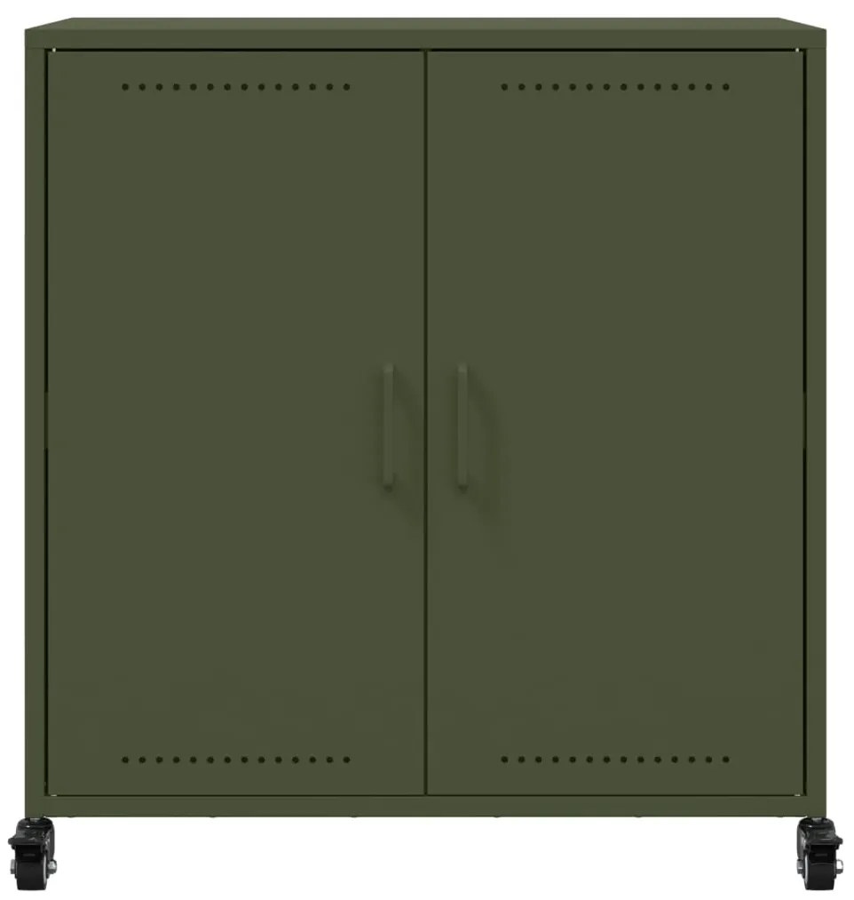 Aparador 68x39x72 cm aço verde-azeitona