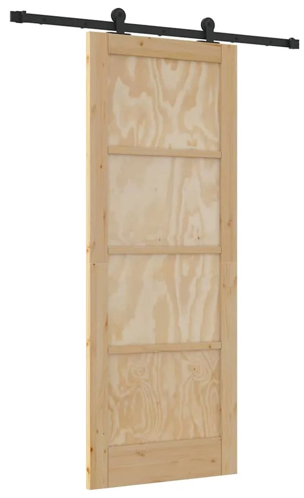 Porta Deslizante com Conjunto de Ferragens "ORKDAL" Madeira Sólida de