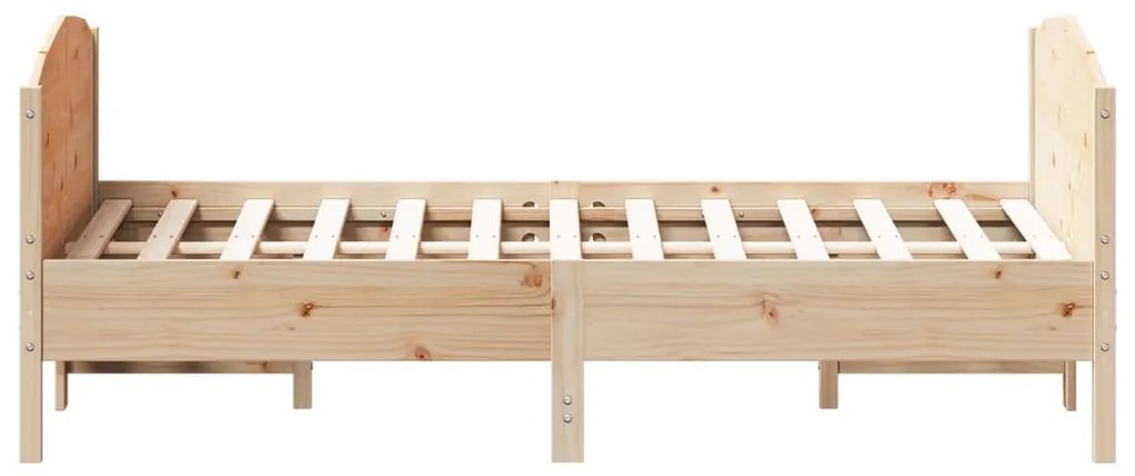 Cama sem colchão 140x190 cm madeira de pinho maciça