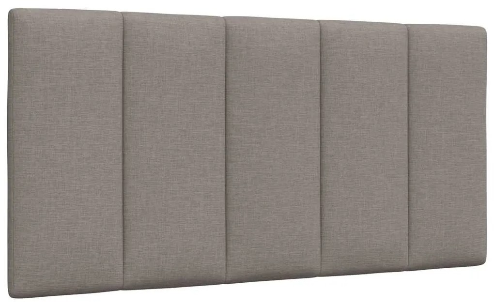 vidaXL Almofadão de cabeceira 100 cm tecido cinzento-acastanhado