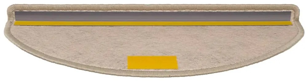 Tapetes escada adesivos aspeto sisal 30pcs 65x21x4 bege-escuro