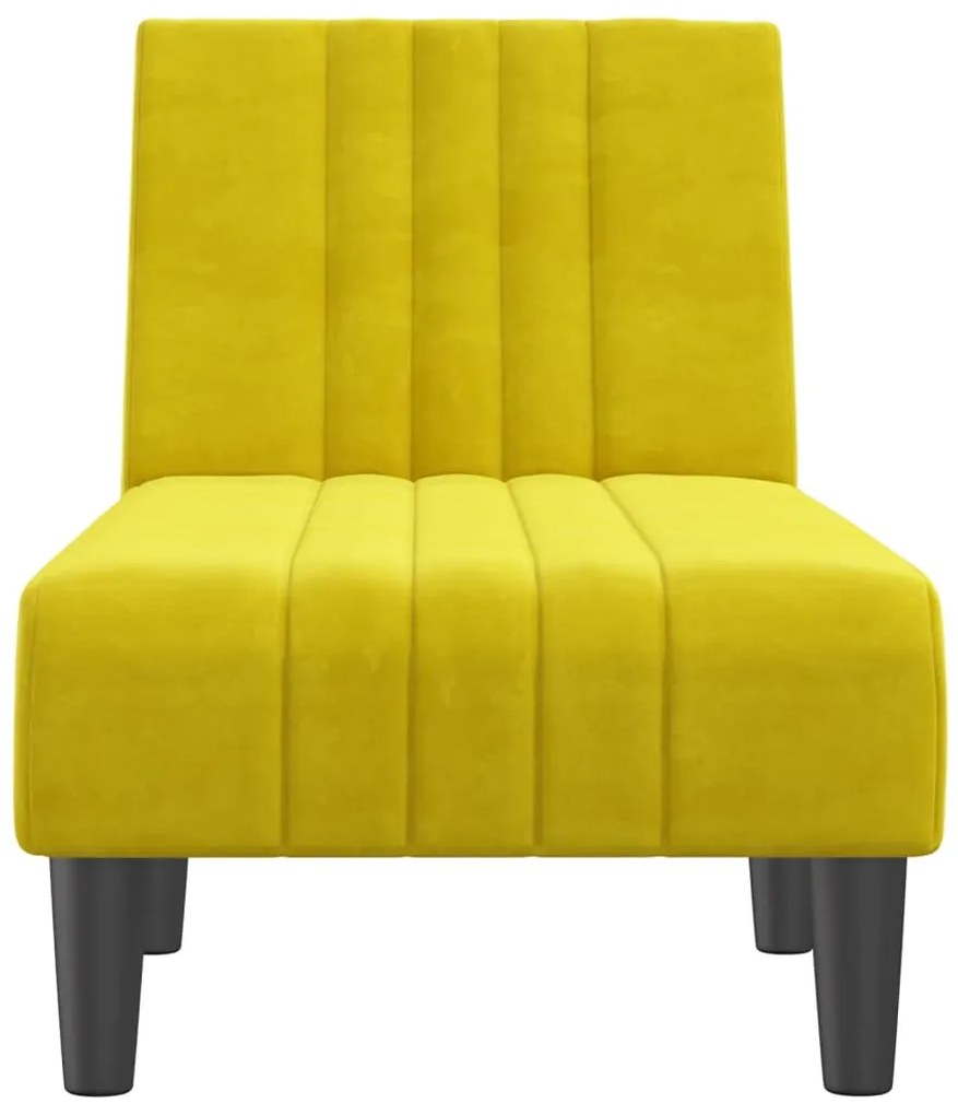 Chaise longue veludo amarelo
