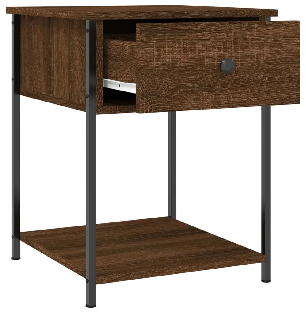 Mesa cabeceira 44x45x58 cm derivados madeira carvalho castanho