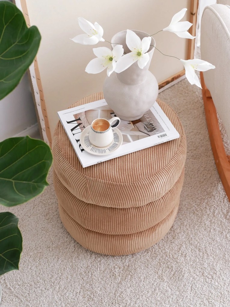 Pouffe Boum – Camel – 40 cm x 40 cm x 40 cm