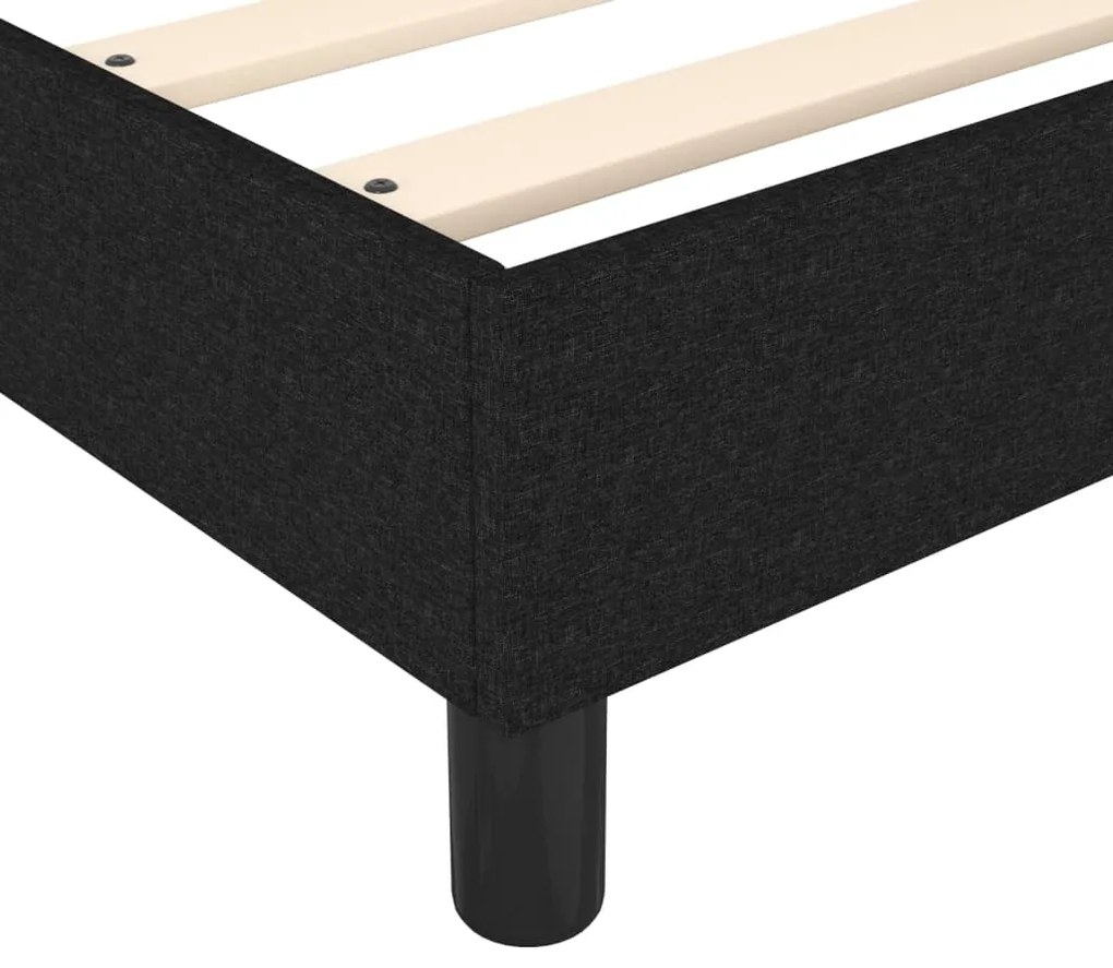 Cama com molas/colchão 90x190 cm tecido preto