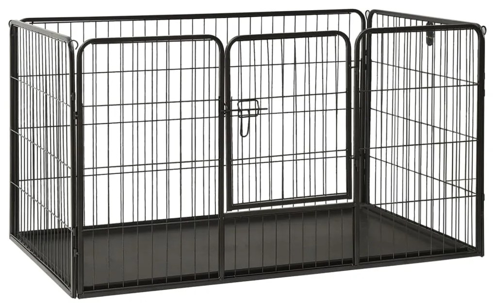 vidaXL Parque para cãezinhos 123x77,5x74,5 cm aço