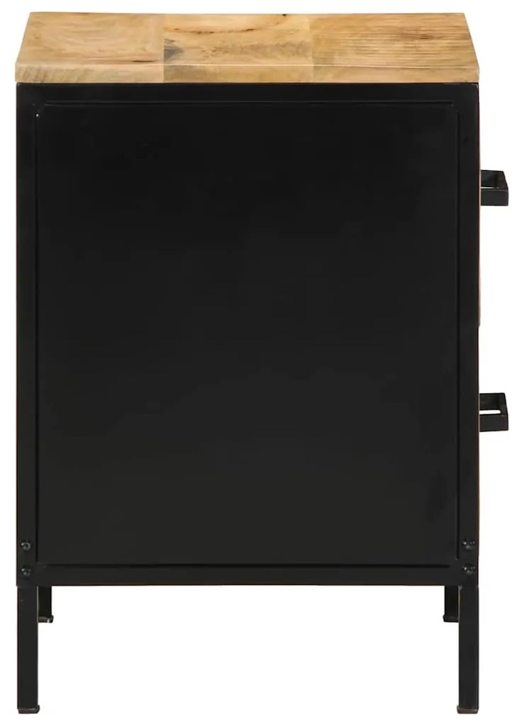 Gabinetes de Canto 2 pcs 40x35x50 cm Madeira Sólida Rústica de Manguei