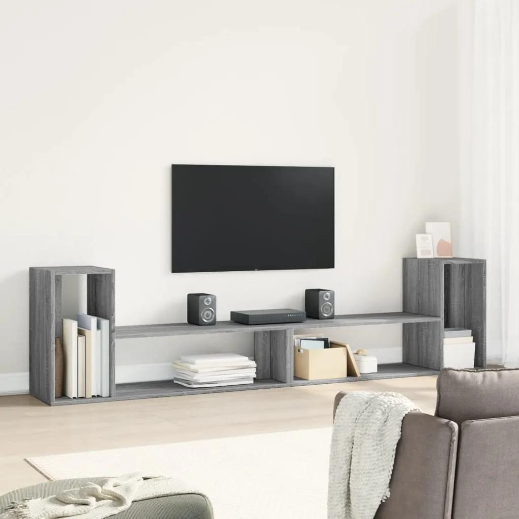 Móveis TV 2 pcs 100x30x50 cm derivados madeira cinzento sonoma