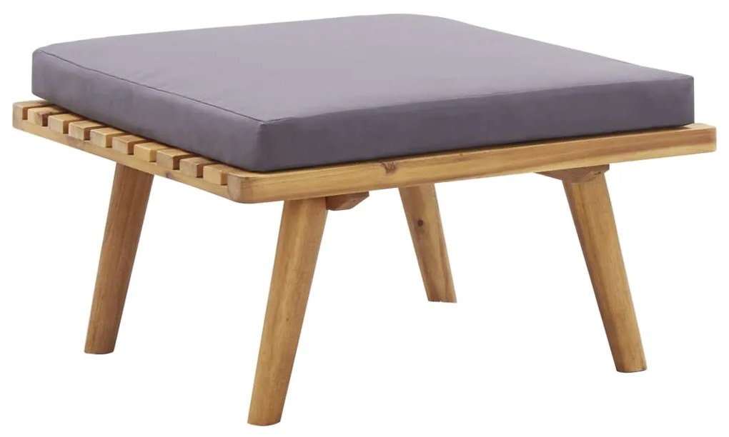 Conjunto lounge de jardim 5 pcs madeira de acácia maciça