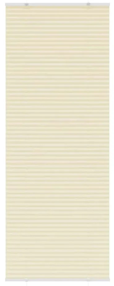 vidaXL Creme Plissada Cega 80x200 cm Largura Tecido 79,4 cm Poliéster