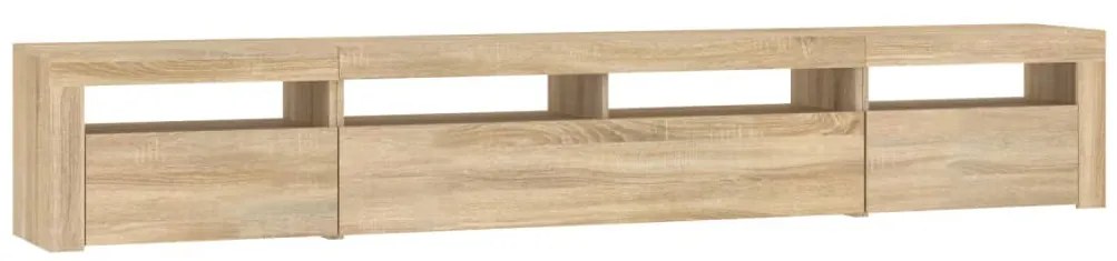 Móvel de TV com luzes LED 240x35x40 cm carvalho sonoma