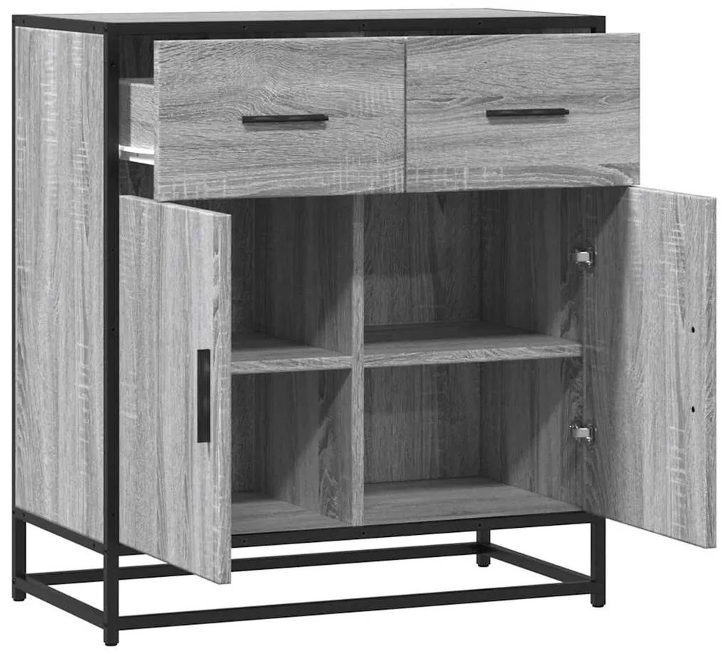 Aparador 68x35x76 cm deriv. de madeira cinzento sonoma
