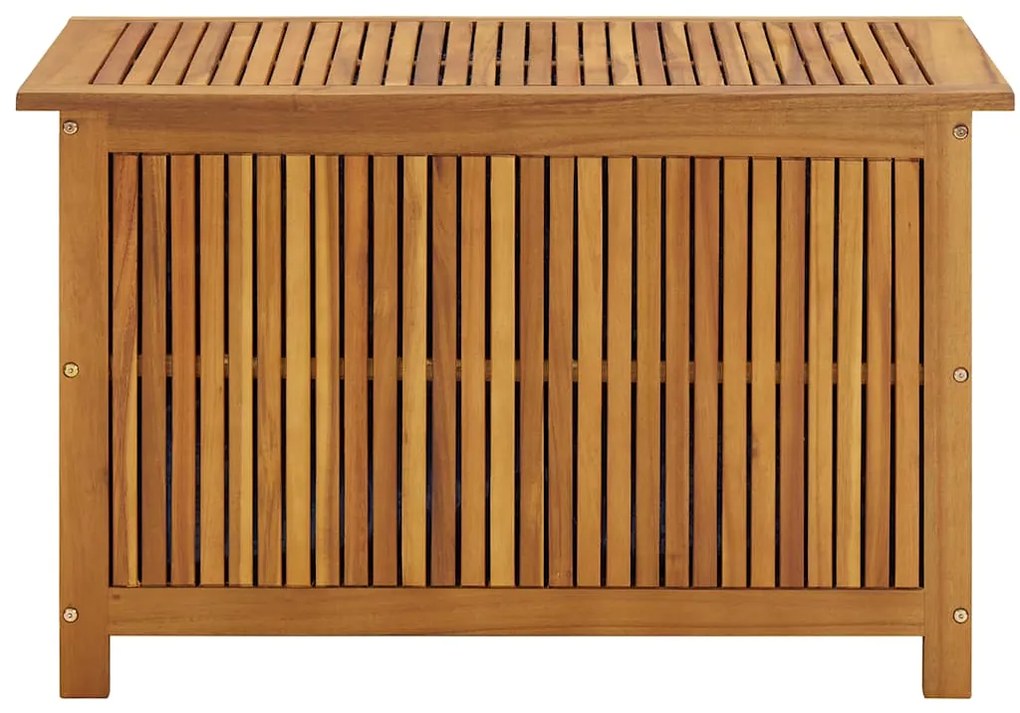 Caixa arrumação para jardim 90x50x58cm madeira acácia maciça