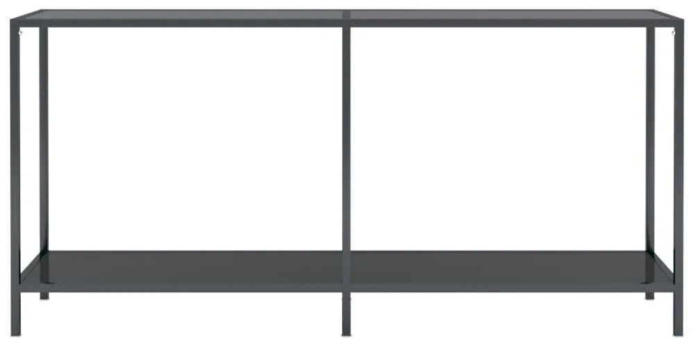 Mesa consola preto 160x35x75,5 cm vidro temperado