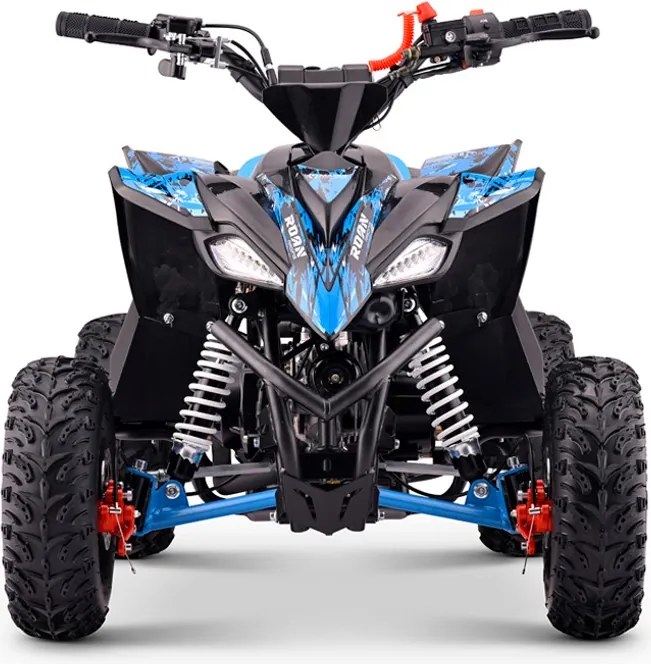 Mini moto 4 gasolina para crianças de gasolina 110cc Roan Ratte R6 R-N-1,C/ marcha-atrás e limitador velocidade Azul