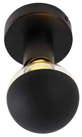 LED Candeeiro de teto design preto com refletor G95 preto - Facile Moderno