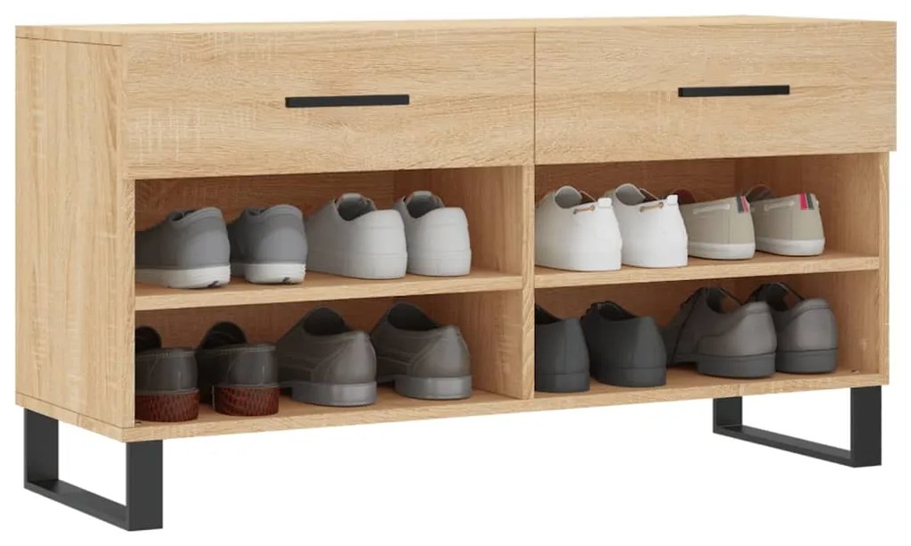 Banco sapateira 102x35x55 cm deriv. madeira carvalho sonoma