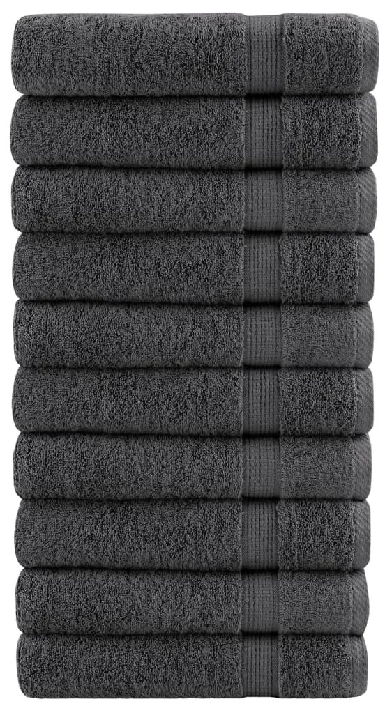 Toalhas banho premium SOLUND 10pcs 100x150cm 600gsm antracite
