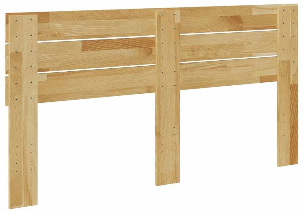 Cabeceira 135 cm Madeira maciça de carvalho