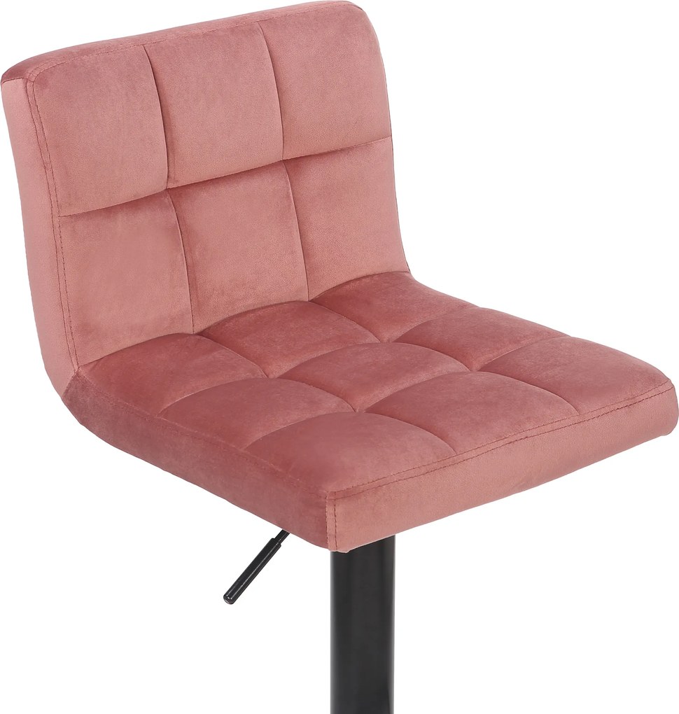 Conjunto de 2 bancos de bar Feni Velvet Rosa