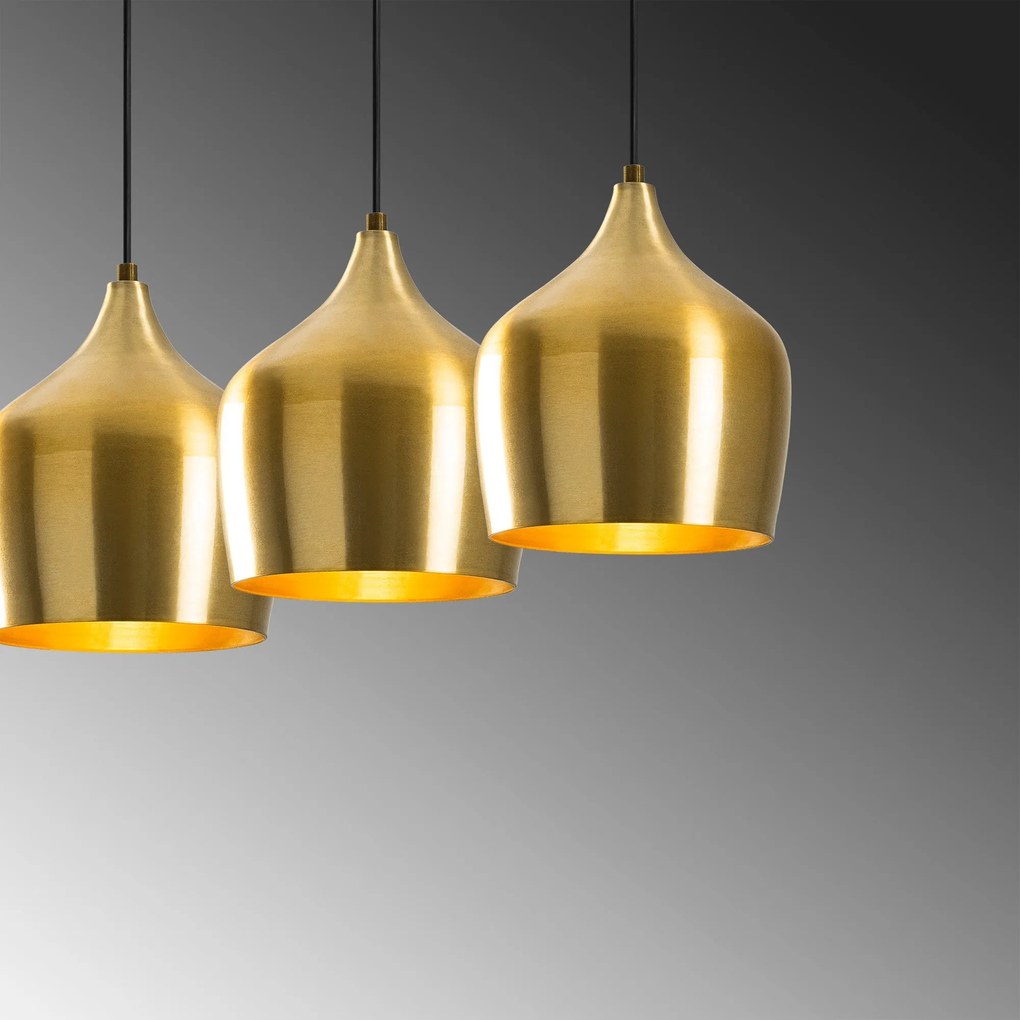 Candeeiro de Teto Dodo – Dourado – 72 x 22 cm