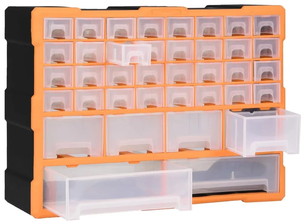 Caixa organizadora com 38 gavetas 52x16x37,5 cm