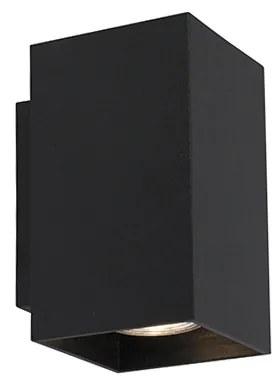 Candeeiro de parede moderno preto quadrado 2 luzes - Sandy Design,Moderno