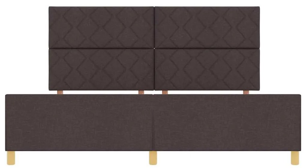 Cama vidaXL em Castanho Escuro, 200x200 cm, Tecido