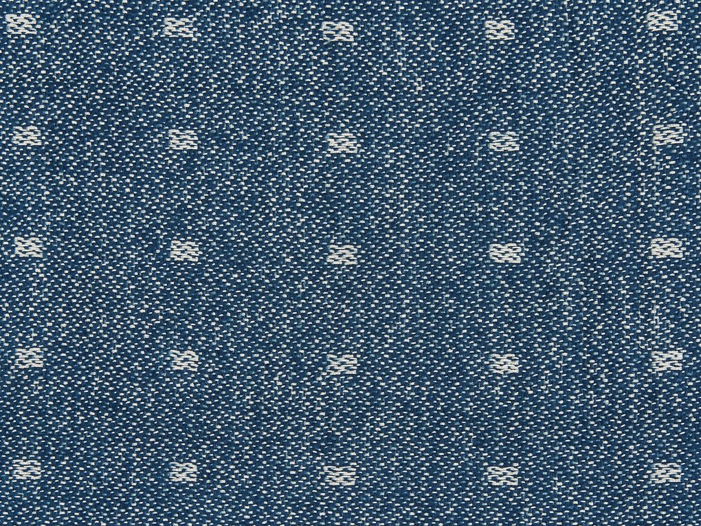 Manta decorativa em algodão e acrílico azul escuro 130 x 170 cm TAARI Beliani