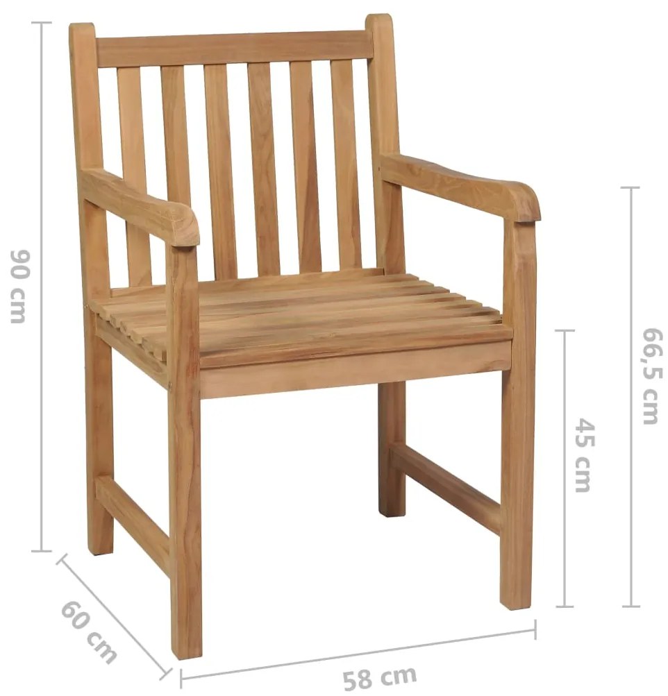 Cadeiras de jardim c/ almofadões azuis 2 pcs teca maciça